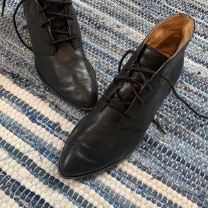 Frye black laced ankle boots